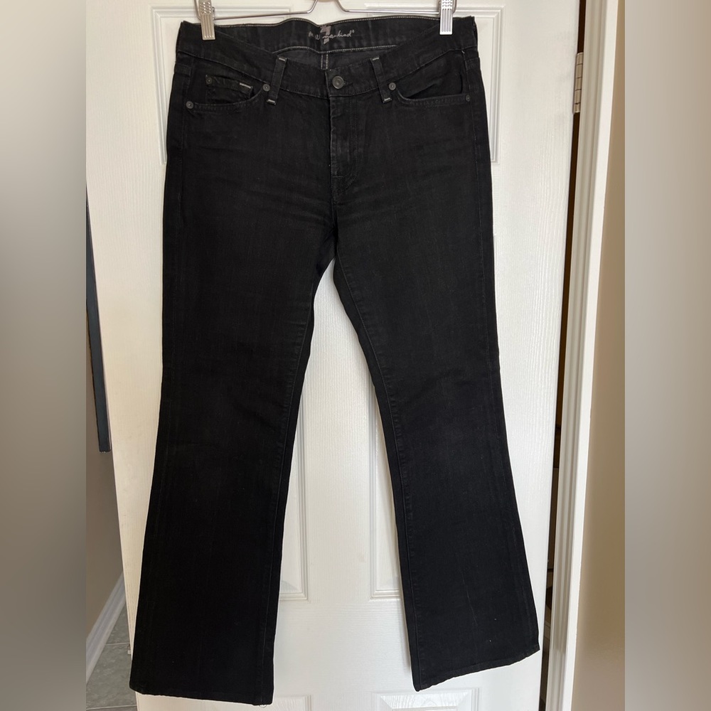 7 for All Mankind Black Wash Bootcut Jeans Size 31
